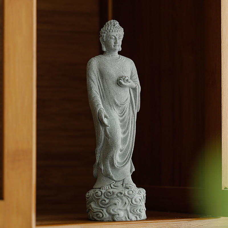 Buddha Stones瞑想仏縁起の良い雲デザイン静寂ホームデコレーション - image 5