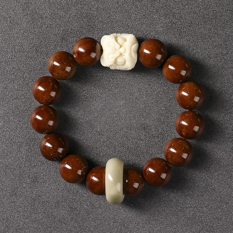 Buddha Stones紫菩提樹の種踊る獅子の知恵のブレスレット