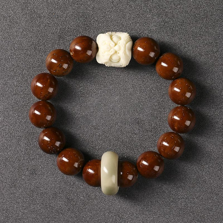 Buddha Stones紫菩提樹の種踊る獅子の知恵のブレスレット