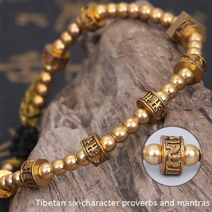 Buddha Stonesチベット呪い六つの真実の言葉開運財運ブレスレット