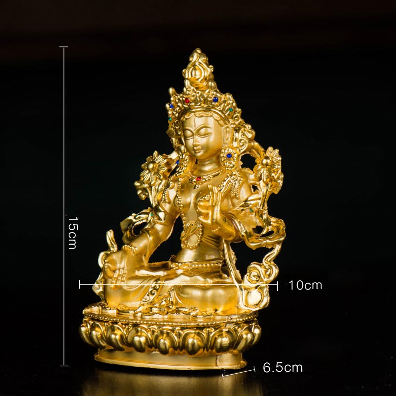 Buddha Stones菩薩白多羅菩薩希望守護金メッキ像装飾