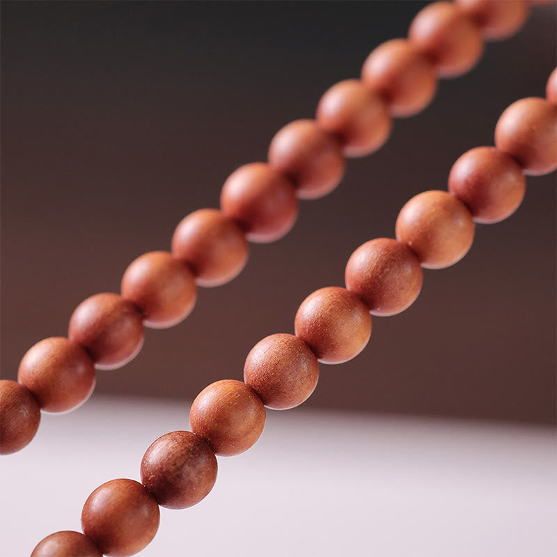 Buddha Stones白檀 和田翡翠 守護 ダブルラップブレスレット