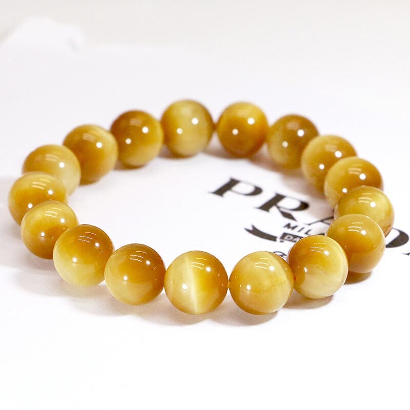 Buddha Stones不安・ストレス解消 クリスタルタイガーアイビーズブレスレット