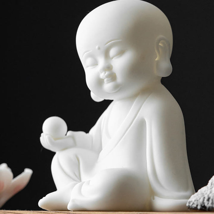 Buddha Stones蓮の花 如来 観音 観音 地蔵菩薩 瞑想 陶器 スティック 香炉 装飾