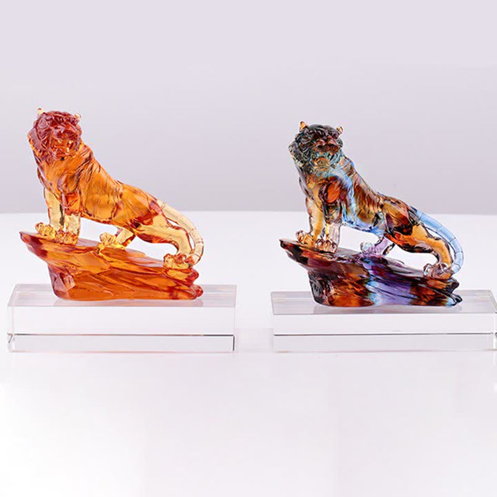 手作りのLiuliクリスタルタイガーアートピース保護ホームデコレーション