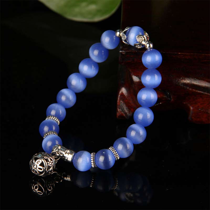 Buddha Stonesチベットキャッツアイ幸運ブレスレット