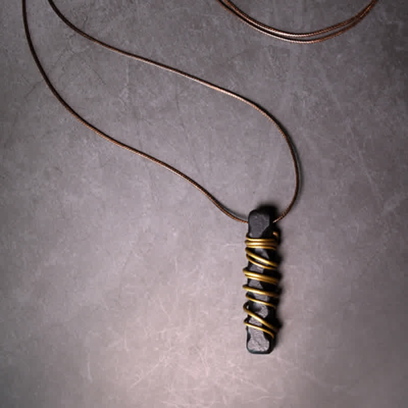 Buddha Stonesチベット黒檀銅 バランス 平和 ネックレス ペンダント - image 3