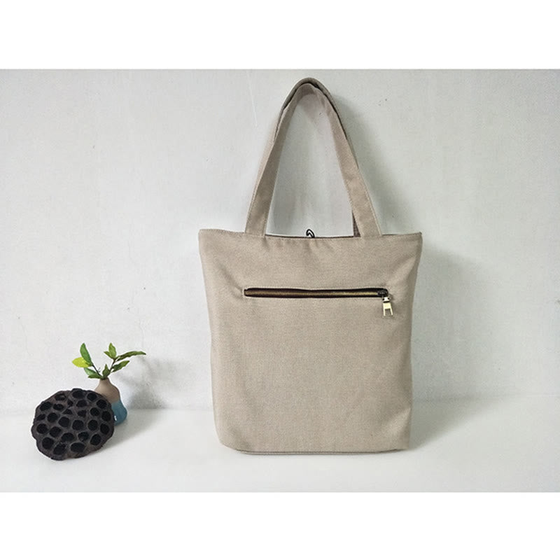 梨花 梅 桃の花 竹刺繍 キャンバス 大容量 ショルダーバッグ トートバッグ - image 44