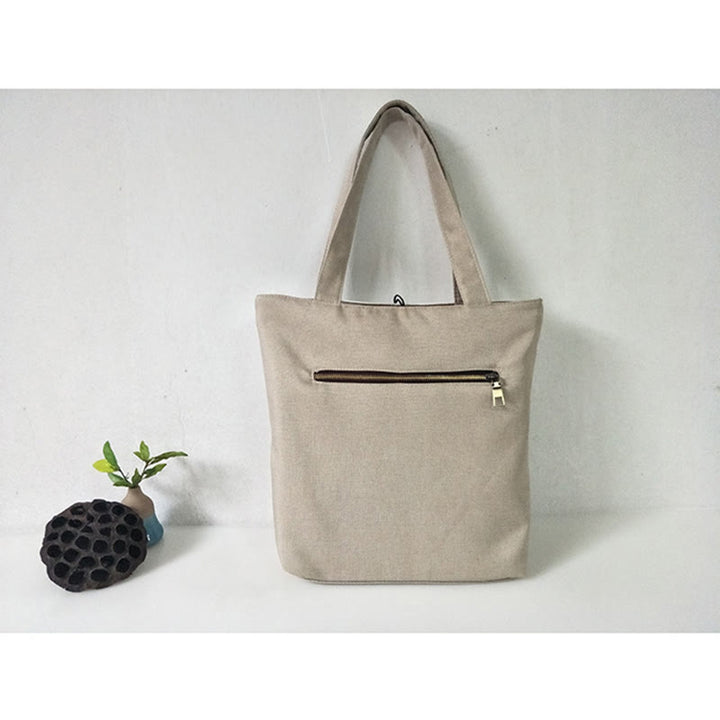 梨花 梅 桃の花 竹刺繍 キャンバス 大容量 ショルダーバッグ トートバッグ - image 44