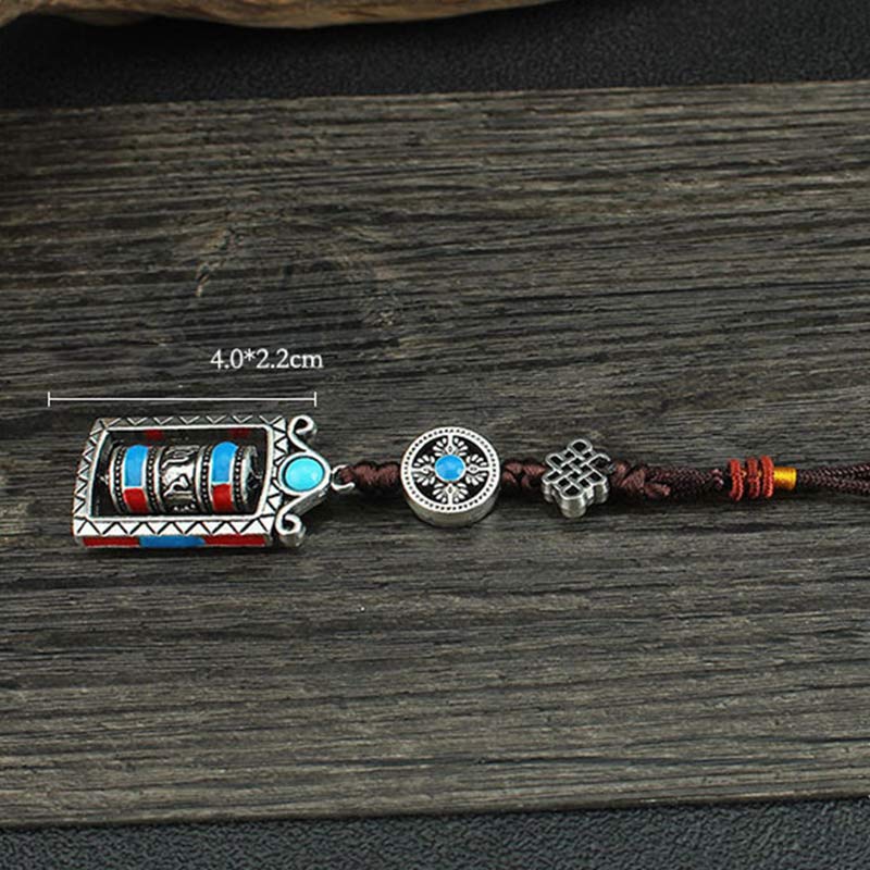 Buddha Stones六字真言 祈りの輪 回転結び 祝福キーホルダー 装飾