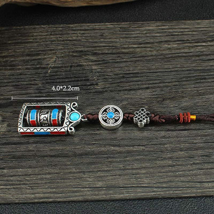Buddha Stones六字真言 祈りの輪 回転結び 祝福キーホルダー 装飾