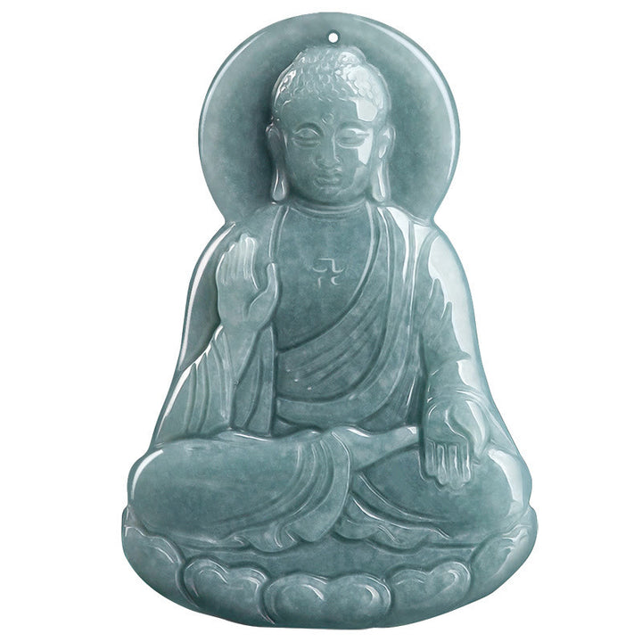 Buddha Stones阿弥陀仏 天然翡翠 蓮華 お守り 慈悲の紐 ネックレス ペンダント - image 10