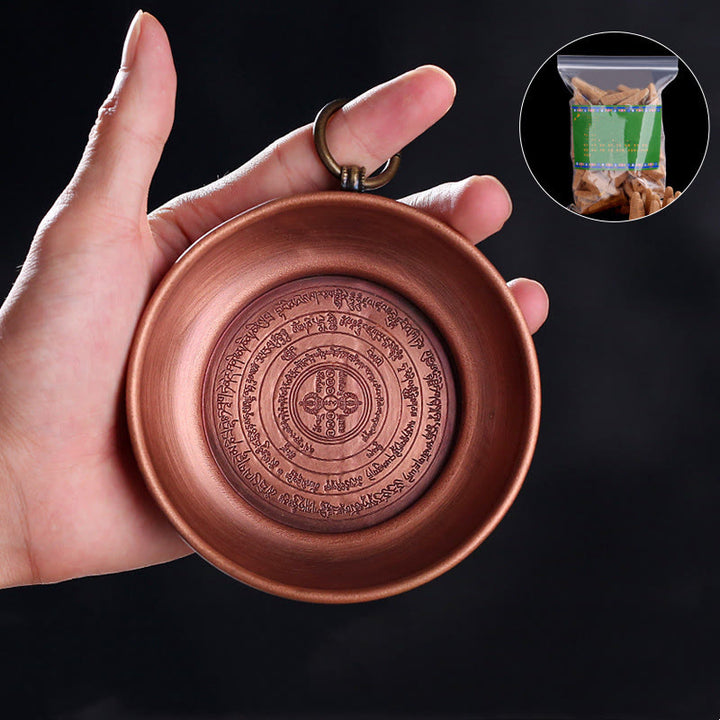Buddha Stones小型銅製 祈祷用祭壇 携帯用 燃焼ホルダー お香 セージ 燻蒸 儀式用アイテム