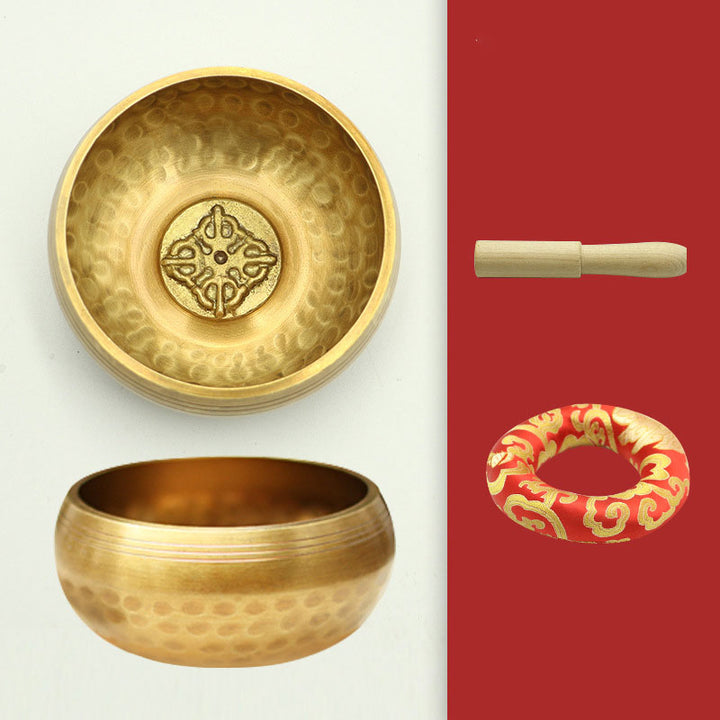 Buddha Stones リラクゼーションとマインドフルネス瞑想のための手作りチベットサウンドボウルシンギングボウルセット - image 9