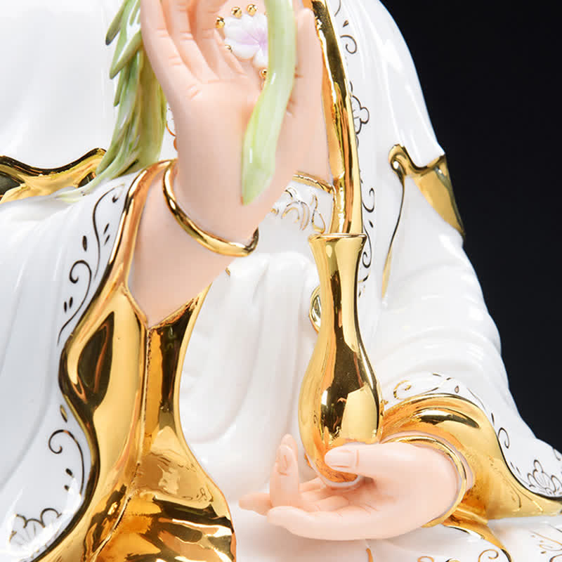 観音菩薩 成功の陶器像 室内装飾 - image 8