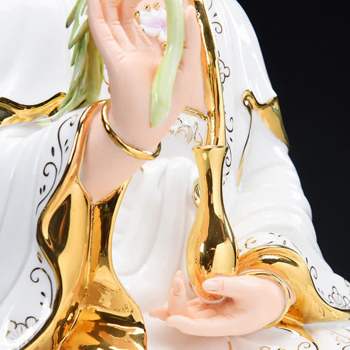 観音菩薩 成功の陶器像 室内装飾 - image 8