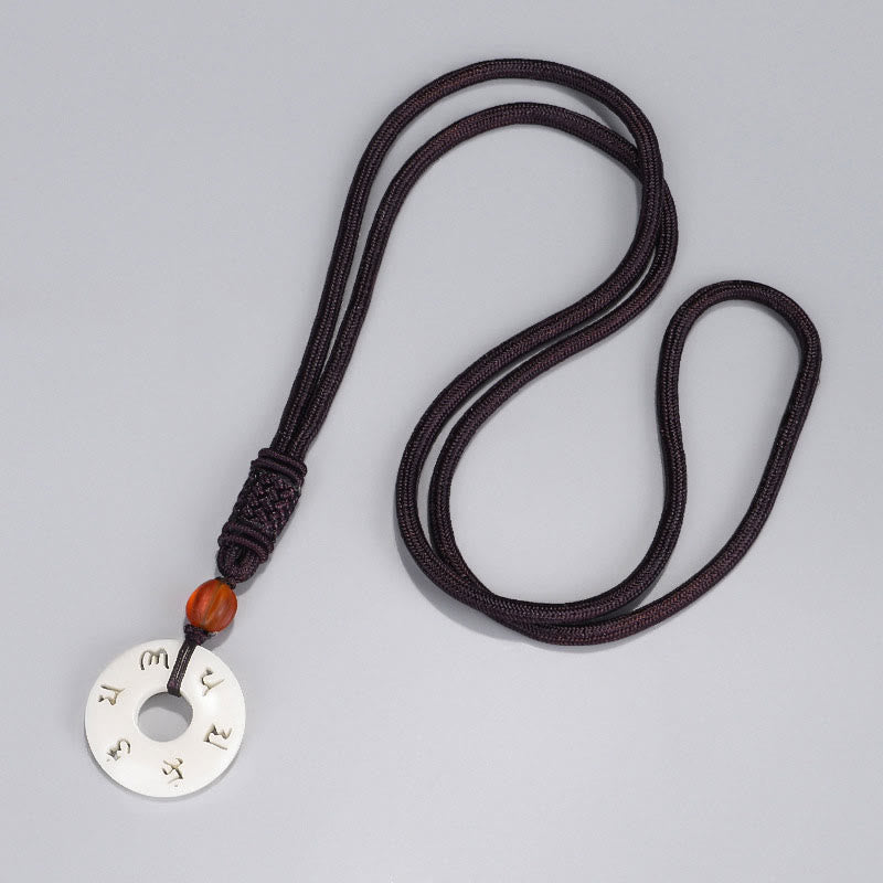 Buddha Stones象牙フルーツオーム・マニ・パドメ・フム彫刻保護ネックレスペンダント - image 5