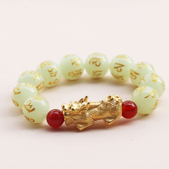 Buddha Stones風水ラッキー貔貅グローPiXiu開運財運ブレスレット