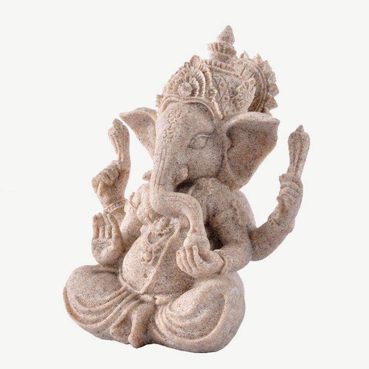 Buddha Stonesガネーシャ ガンパティ 象の像 富の祝福 室内装飾 - image 5