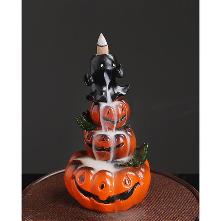 ハロウィンカボチャゴースト樹脂逆流煙噴水香炉装飾
