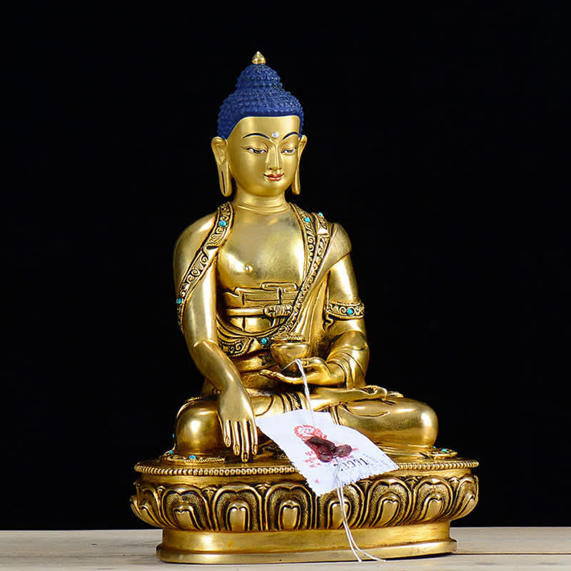 釈迦牟尼仏慈悲の銅像装飾 - image 1