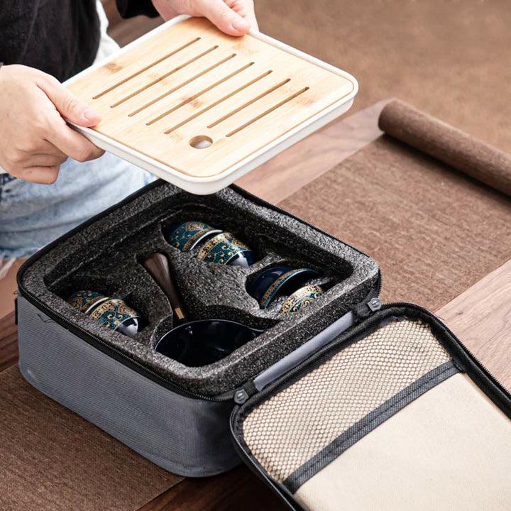 Buddha Stones中国功夫茶器デザイン 陶器ティーポット ポータブルギフトバッグ