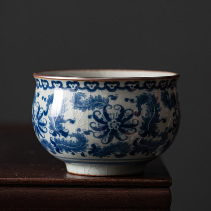 Buddha Stones、山水、蓮、蘭、亭、集いの陶器のティーカップ、カンフーティーカップ