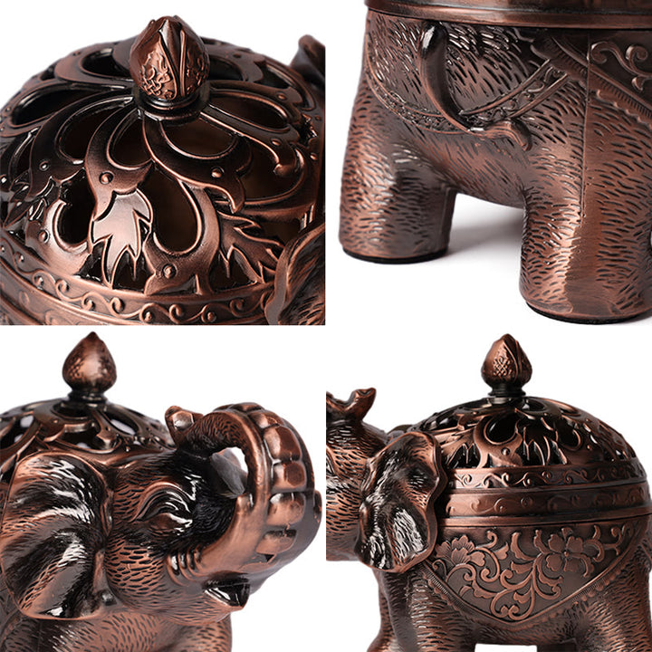 Buddha Stones象合金香炉ホームデコレーション香炉