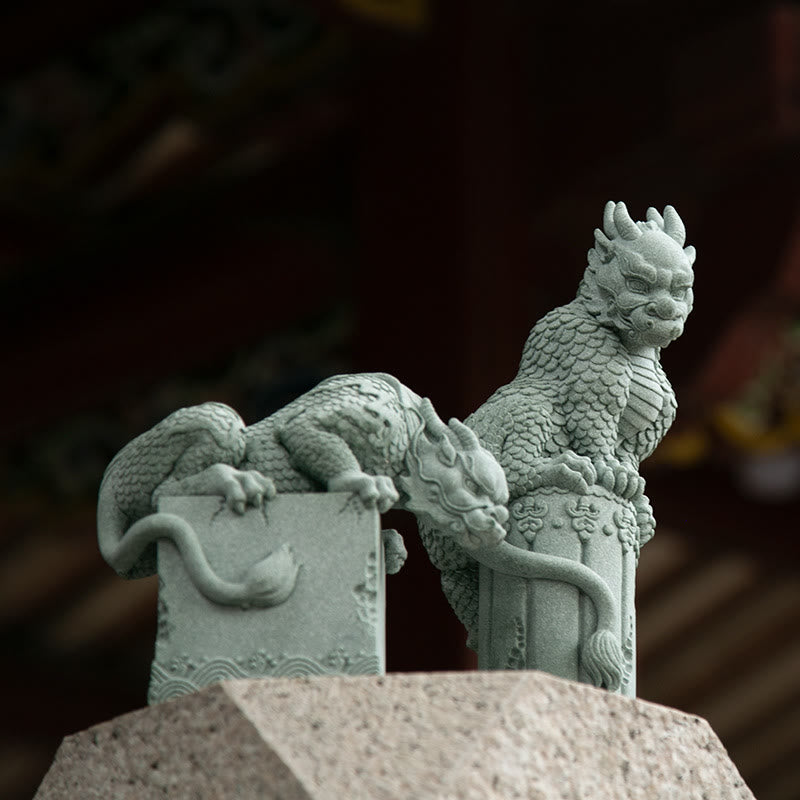 Buddha Stones風水 立位 座位 龍 成功 幸運 室内装飾 - image 0
