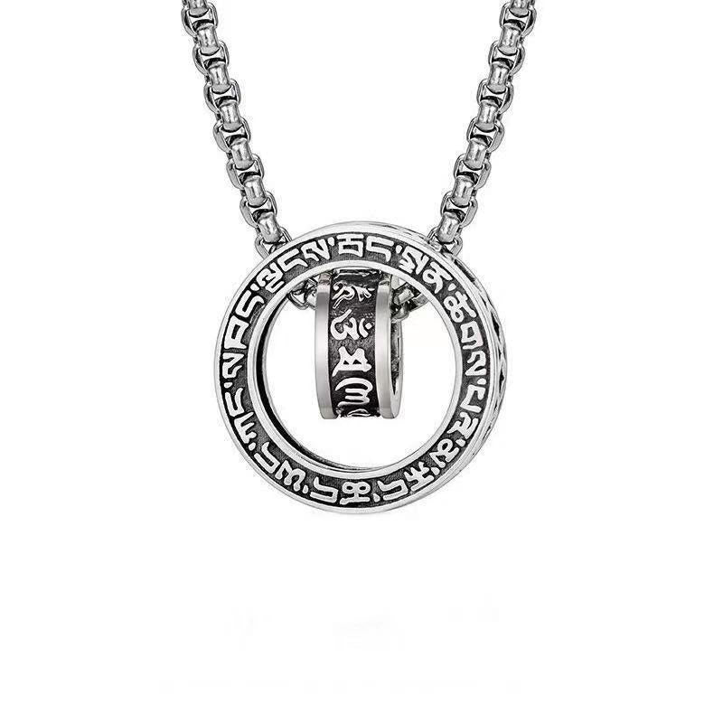 Buddha Stonesチベットオーム・マニ・パドメ・フム彫刻 平和 純粋 チェーン ネックレス ペンダント - image 17