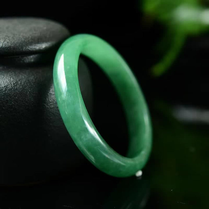 Buddha Stones翡翠 ヒーリング 豊かさ守護ブレスレットバングル