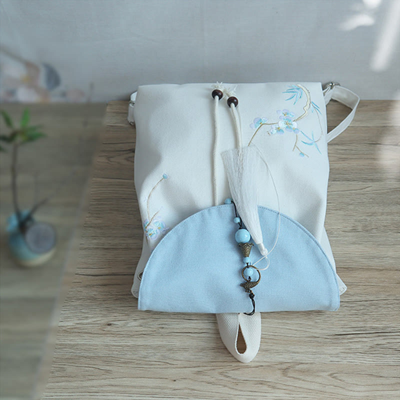 Buddha Stonesハンドメイド刺繍入り大容量キャンバスバックパック - image 43