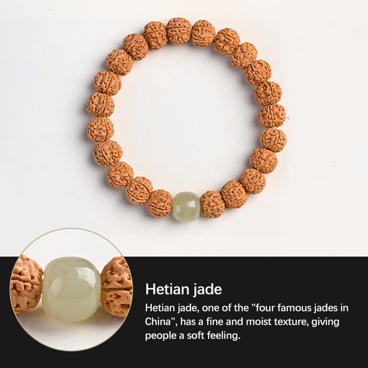 Buddha Stonesチベット ルドラークシャ 菩提樹 富と縁起のブレスレット