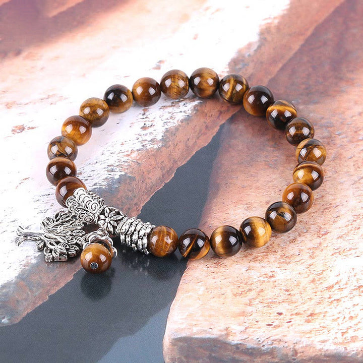 Buddha Stones天然石 生命の樹 ラッキーチャーム ストレッチブレスレット