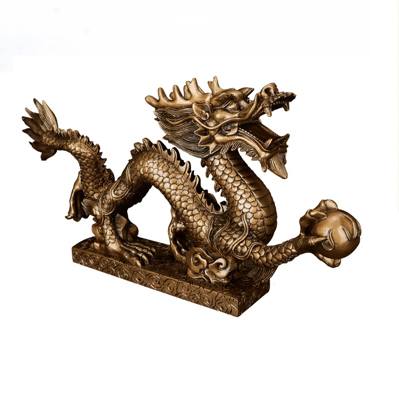 Buddha Stones風水 龍 吉兆 雲 富 幸運 装飾 - 茶色 - 50cm×7.5cm×25cm - image 12