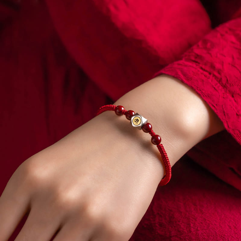 Buddha Stones925スターリングシルバー十二支誕生仏辰砂 カームブレスレット - image 11