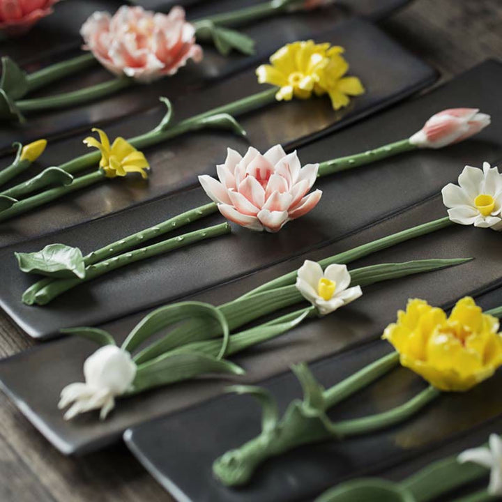 Buddha Stones蓮 牡丹 バラの花 陶器 スピリチュアル 香炉