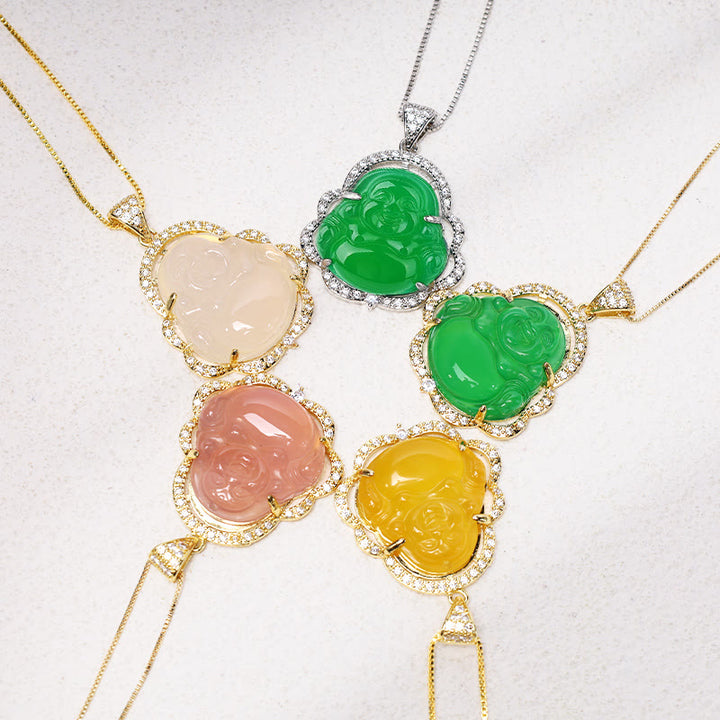 Buddha Stones ラッキースマイル仏様ネックレス／幸運お守り - image 11