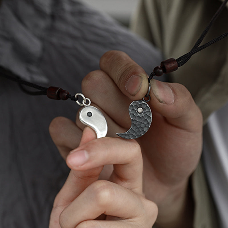 Buddha Stones990 スターリングシルバー 陰陽バランスハーモニーネックレスペンダント - image 4