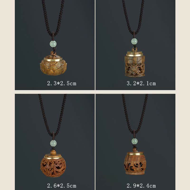 Buddha Stonesチベット グリーンサンダルウッド ローズウッドオーム・マニ・パドメ・フムフム ロータス ポジティブ 癒し ネックレス ペンダント - image 19