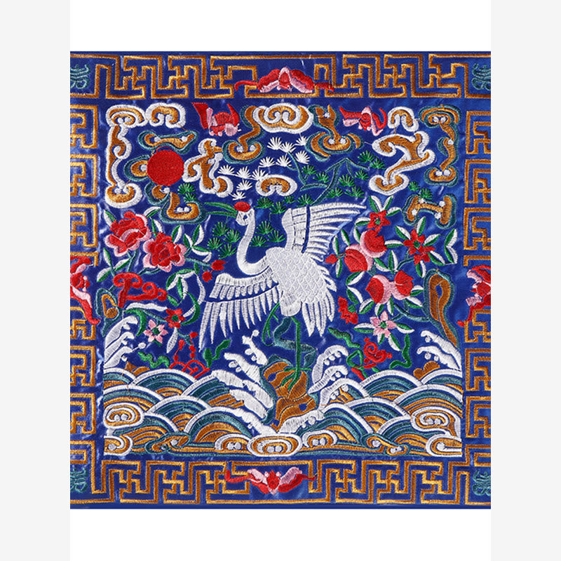 Buddha Stones鳳凰 龍 麒麟 刺繍 カップマットパッド ティーカップコースター スクエア カンフーティーマット