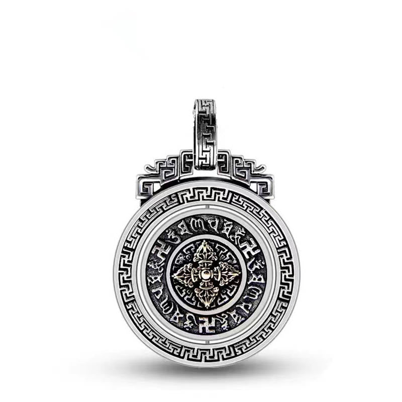 Buddha Stonesチベットオーム・マニ・パドメ・フムダブルドルジェ ヴァジュラ 回転式 純潔 平和 ネックレス ペンダント - image 16