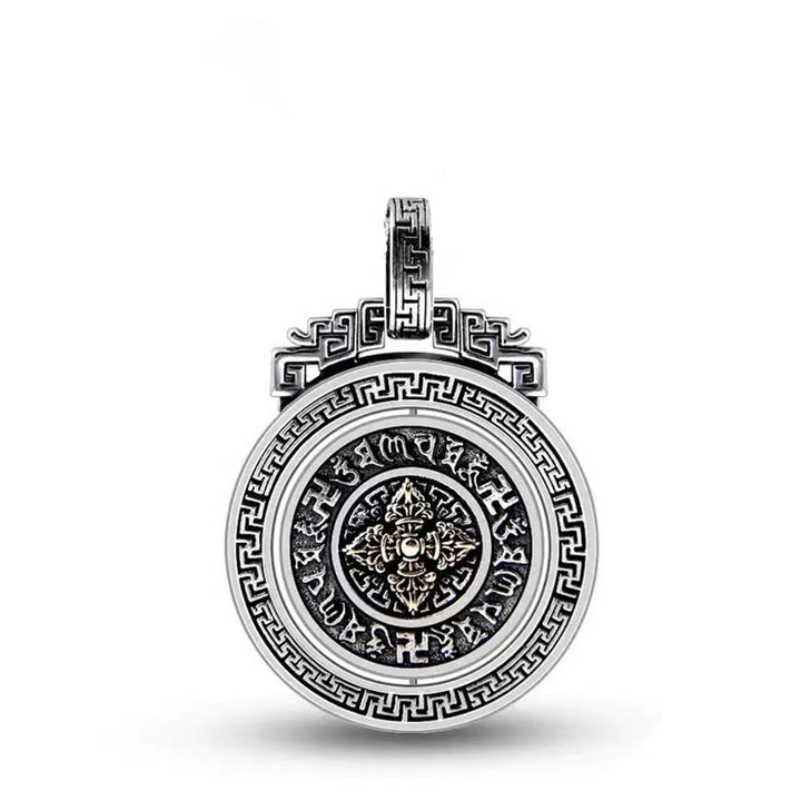 Buddha Stonesチベットオーム・マニ・パドメ・フムダブルドルジェ ヴァジュラ 回転式 純潔 平和 ネックレス ペンダント - image 16