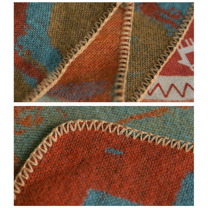 チベットのオレンジショール暖かいマントスカーフ - image 15