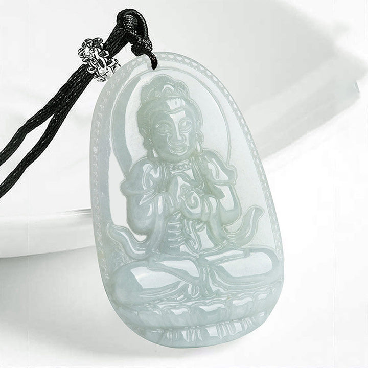 Buddha Stones十二支誕生仏翡翠 富と繁栄のネックレスペンダント - ヤギ/サル - image 13