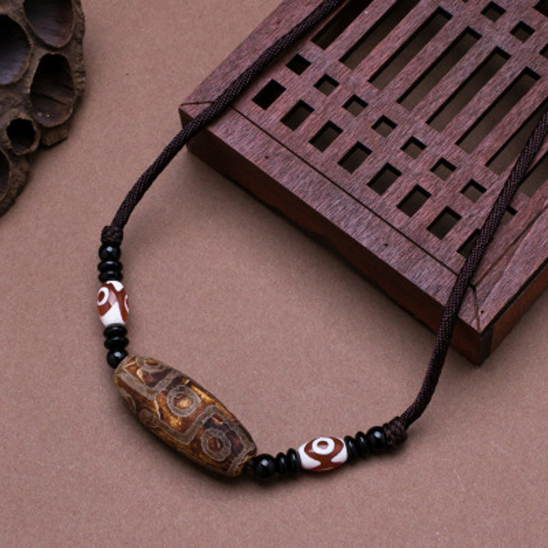 Buddha Stonesチベット九眼天珠護符ネックレス