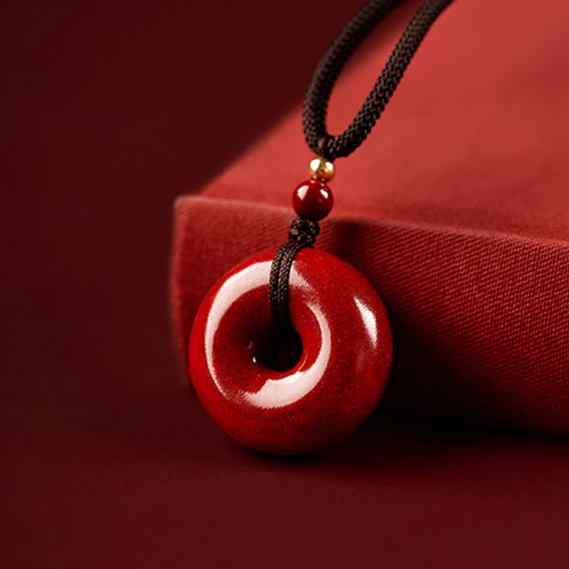 Buddha Stones辰砂 平和バックル 穏やかな祝福のネックレスペンダント