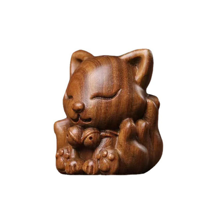 Buddha Stonesミニ九尾狐象牙実白檀緑白檀祝福装飾