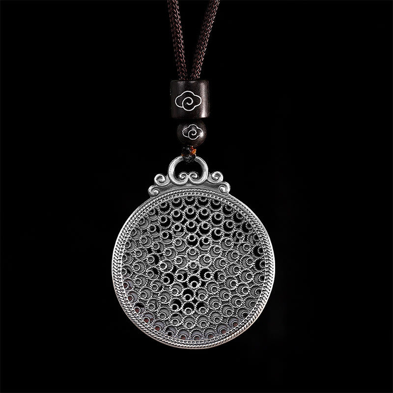Buddha Stones990スターリングシルバー フェニックス 幸運の守護ネックレスペンダント