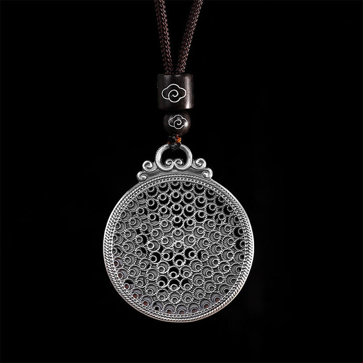 Buddha Stones990スターリングシルバー フェニックス 幸運の守護ネックレスペンダント